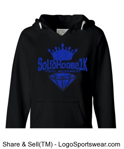 SolidHouse J. America - Ladies Sydney Brushed V-Neck Hooded Sweatshirt Design Zoom
